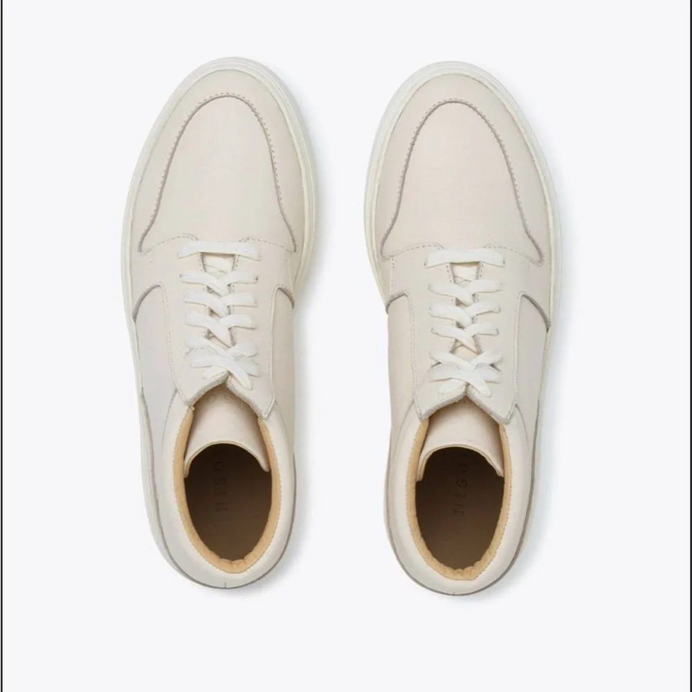 Nisolo Reina High Top Sneaker in Bone - Picture 3 of 11